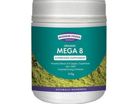 Wonder Foods Organic Mega 8 Superfood Supplement 210g Supply