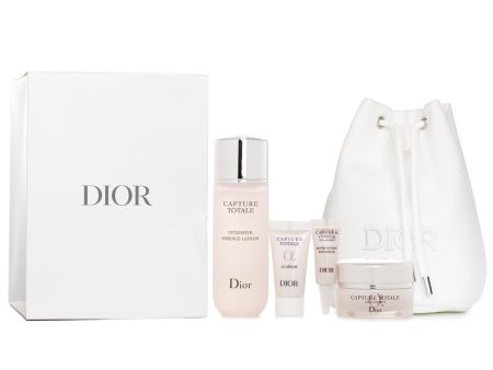 Christian Dior Capture Total Cell Bucket Pouch Mini Set: Intensive Essence Lotion 50ml+Le Serum 5ml+Eye Serum 3ml+Firming Wrinkle Creme 15ml  4pcs + 1bag Online Hot Sale