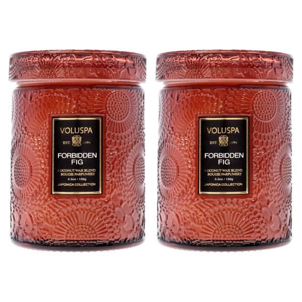 Voluspa Forbidden Fig - Small Kit by Voluspa for Unisex - 2 x 5.5 oz Candle For Sale