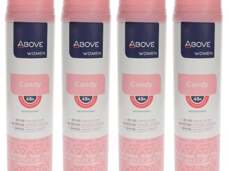 Above 48 Hours Antiperspirant Deodorant - Candy by Above for Women - 3.17 oz Deodorant Spray - Pack of 4 Cheap