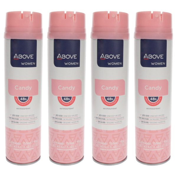 Above 48 Hours Antiperspirant Deodorant - Candy by Above for Women - 3.17 oz Deodorant Spray - Pack of 4 Cheap