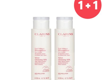 Clarins ?Buy 1 Get 1?Velvet Cleansing Milk with Alpine Golden Gentian & Lemon Balm Extracts (Add ONE to Cart and get TWO)  200ml 6.7oz Online Sale