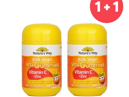 NATURE S WAY ?Buy 1 Get 1?Kids Smart Vita Gummies Vitamin C + Zinc 60 Pastilles (Add ONE to Cart and get TWO)  2pcs Online now