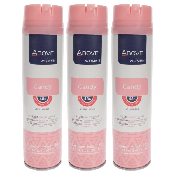 Above 48 Hours Antiperspirant Deodorant - Candy by Above for Women - 3.17 oz Deodorant Spray - Pack of 3 Online now