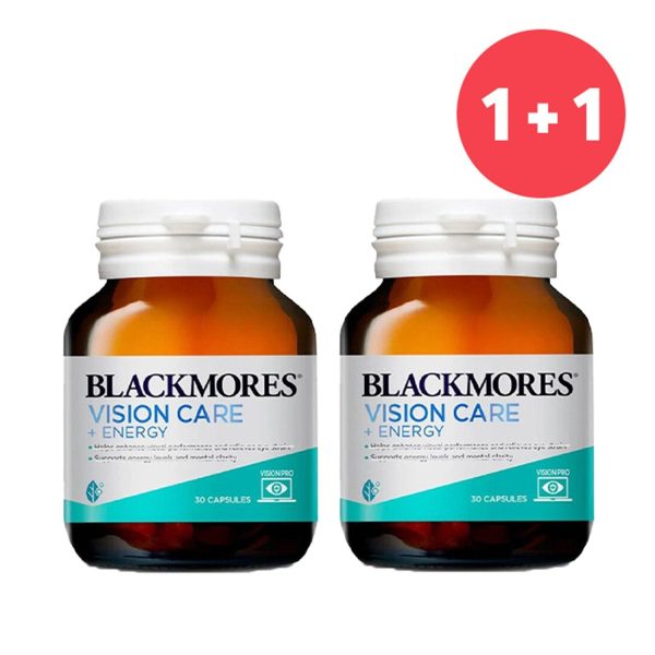 Blackmores ?Buy 1 Get 1?Blackmores Vision Care + Energy 30 CapsulesUPC93568227 (Add ONE to Cart and get TWO)  2pcs For Sale