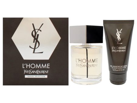 Yves Saint Laurent LHomme by Yves Saint Laurent for Men - 2 Pc Gift Set 3.3oz EDT Spray, 1.6oz Shower Gel Hot on Sale