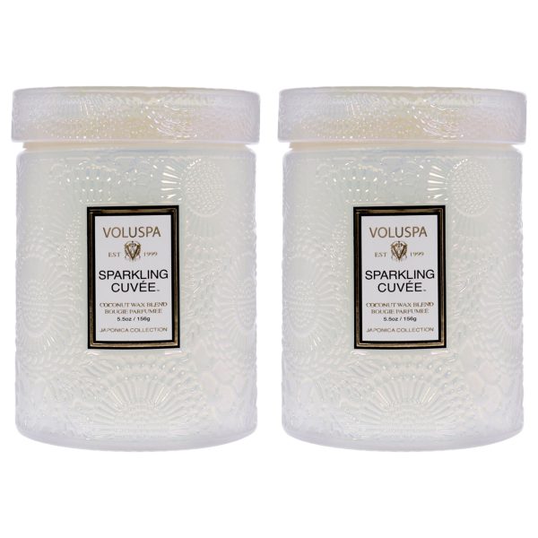 Voluspa Sparkling Cuvee - Small Kit by Voluspa for Unisex - 2 x 5.5 oz Candle Online Hot Sale