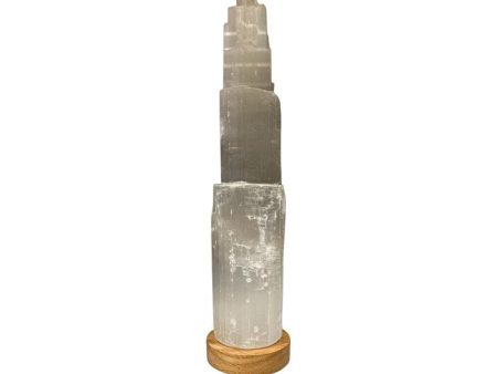 Alternative Distribution Selenite Lamp Mini Mountain with LED Base 25cm Online Hot Sale