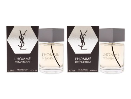 Yves Saint Laurent LHomme by Yves Saint Laurent for Men - 3.3 oz EDT Spray - Pack of 2 Online now