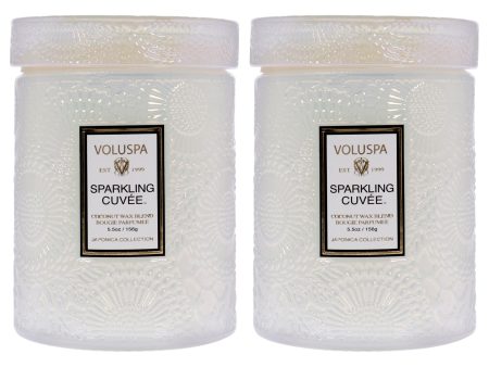 Voluspa Sparkling Cuvee - Small by Voluspa for Unisex - 5.5 oz Candle - Pack of 2 For Sale