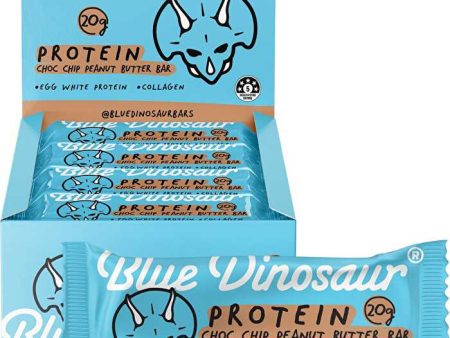 Blue Dinosaur Protein Bar Choc Chip Peanut Butter 60g x 12 Display Sale