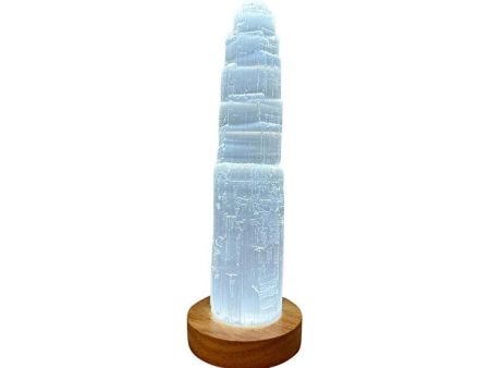 Alternative Distribution Selenite Lamp Mini Mountain with LED Base 20cm Sale