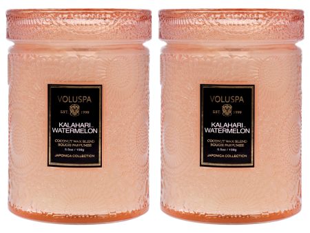 Voluspa Kalahari Watermelon - Small by Voluspa for Unisex - 5.5 oz Candle - Pack of 2 on Sale