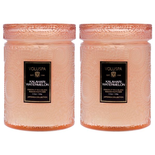 Voluspa Kalahari Watermelon - Small by Voluspa for Unisex - 5.5 oz Candle - Pack of 2 on Sale