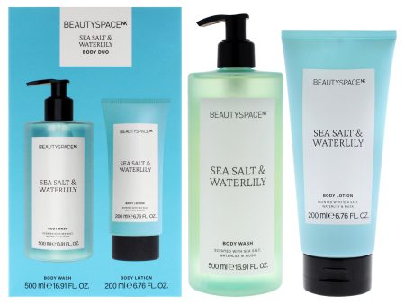 SpaceNK Beauty Space Body Duo - Sea Salt and Waterlily by SpaceNK for Unisex - 2 Pc 16.91oz Body Wash , 6.76oz Body Lotion Online Hot Sale