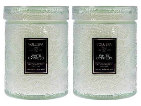 Voluspa White Cypress - Small by Voluspa for Unisex - 5.5 oz Candle - Pack of 2 For Discount