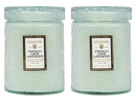 Voluspa French Cade Lavender - Small Kit by Voluspa for Unisex - 2 x 5.5 oz Candle Online now