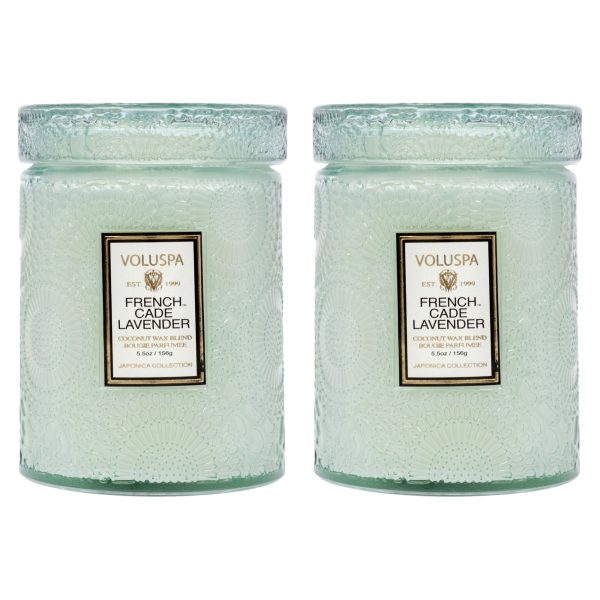 Voluspa French Cade Lavender - Small Kit by Voluspa for Unisex - 2 x 5.5 oz Candle Online now