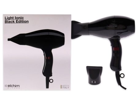 Elchim Light Ionic Edition Hair Dryer - Black by Elchim for Unisex - 1 Pc Hair Dryer For Discount