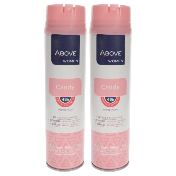 Above 48 Hours Antiperspirant Deodorant - Candy by Above for Women - 3.17 oz Deodorant Spray - Pack of 2 For Sale