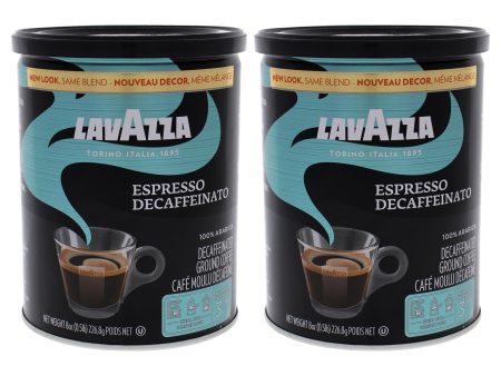 Lavazza Espresso Decaffeinato Medium Roast Ground Coffee by Lavazza for Unisex - 8 oz Coffee - Pack of 2 Supply