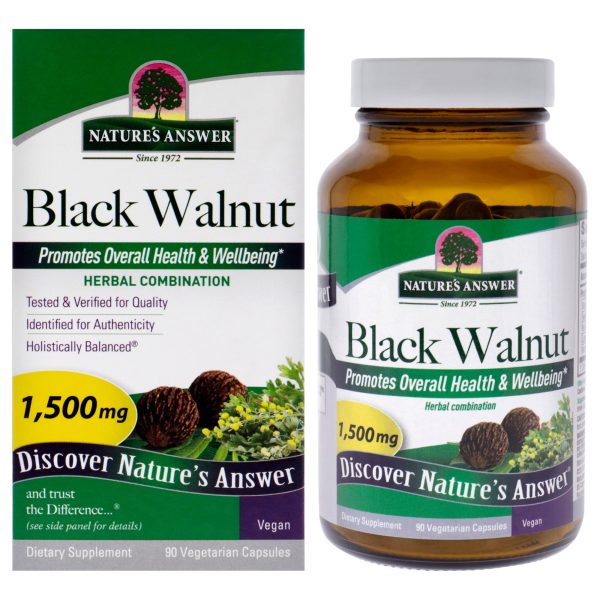 Natures Answer Black Walnut - 1500mg by Natures Answer for Unisex - 90 Count Capsules Fashion