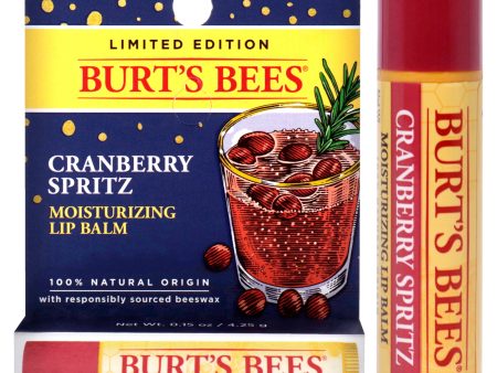 Burt s Bees Moisturizing Lip Balm Limited Edition - Cramberry Spritz by Burts Bees for Unisex - 0.15 oz Lip Balm For Discount